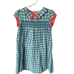 Boden Blue and pragmatic Checkered Kids Dress